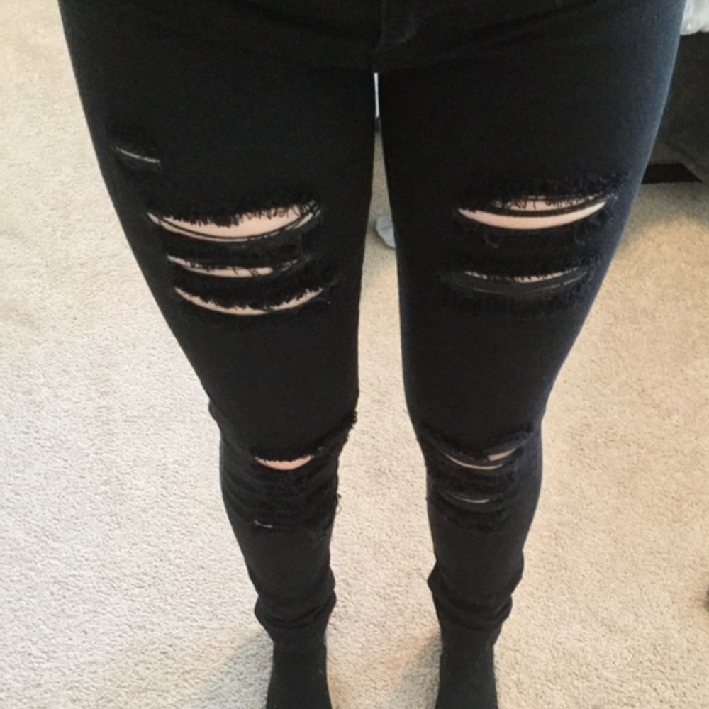 Flying monkey ripped skinny jeans